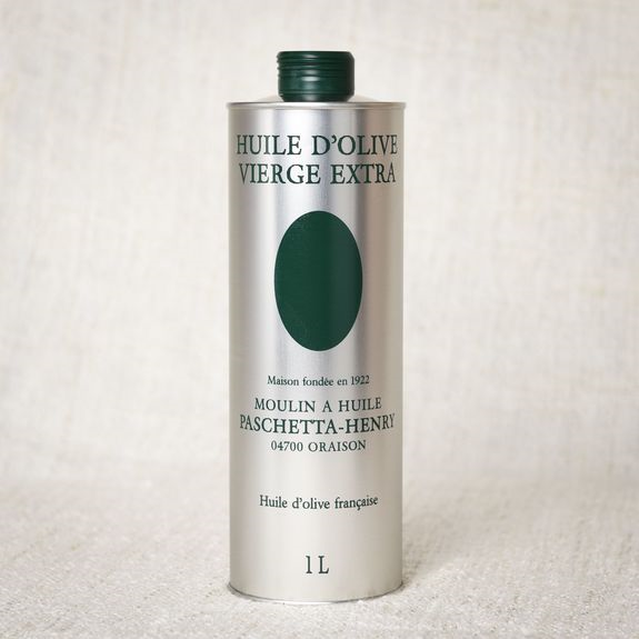 Huile d'olive extra vierge française en bouteille métal de 1 litre - vente en boutique à Oraison ou en ligne