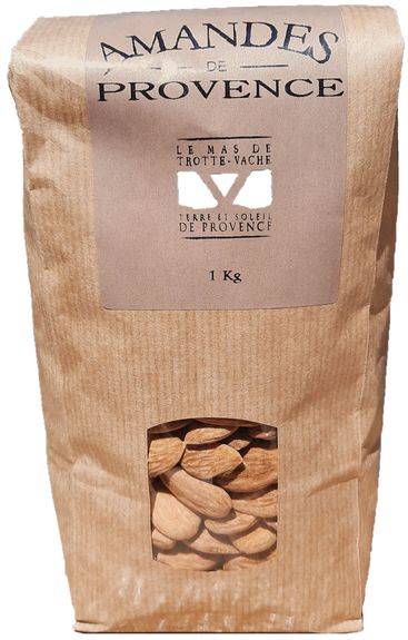 Amandes décortiquées de Provence - sachet de 1kg, 500g ou 200g - achat en ligne ou en boutique